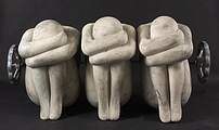 Spojenci (porcelán, ocel) / Allies (porcelain, steel) / 110 x 50 x 40 cm, 2004 photo